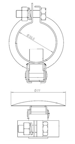 Rain Cap, Ø=55, ZINC