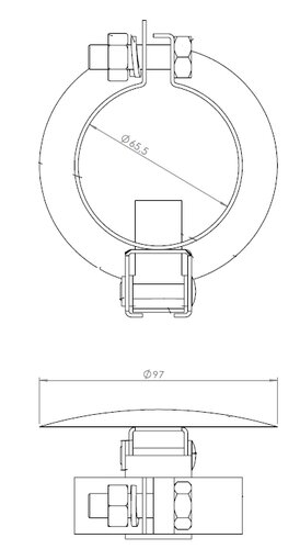 Rain Cap, Ø=65, ZINC