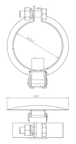 Rain Cap, Ø=75, ZINC