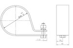 Pipe Clamp, Ø=90 / L=40, M10, ZINC