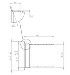 Pipe Connection Female, Ø=76.1 / L=100 mm, INOX