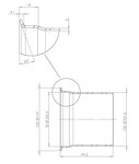 Pipe Connection Female, Ø=101.6 / L=100 mm, INOX