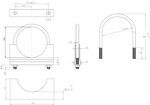 U-Bolt Clamp for DAF, Ø=109/L=160 mm, M10, ZINC