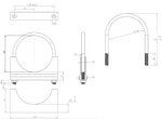 U-Bolt Clamp for Volvo, Ø=120/L=170 mm, M10, ZINC