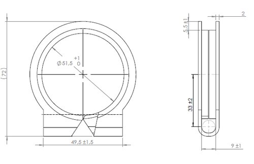 Truck Make Clamp for Mercedes, Ø=48-51 mm, ALU