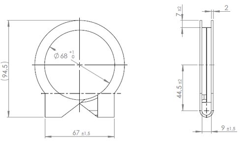 Truck Make Clamp for Mercedes, Ø=65-67 mm, ALU