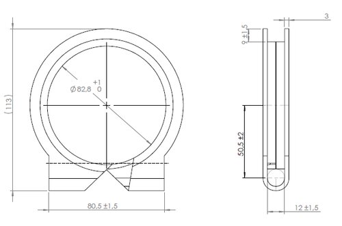 Truck Make Clamp, Ø=78-82 mm, ALU