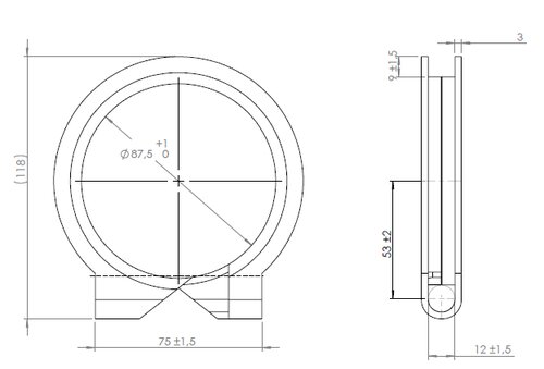 Truck Make Clamp for Iveco, Ø=83-87 mm, ALU