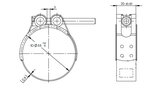 HoseFit Clamp for Nissan, Ø=55-59 / L=20 mm, INOX