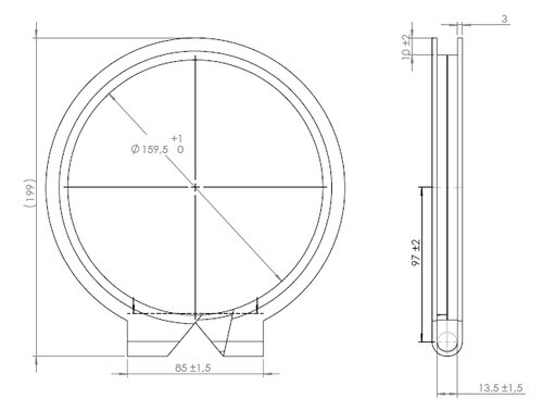 Truck Make Clamp for Nissan, Ø=154-159 mm, ALU