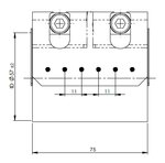 ButtFit Flat Clamp, Ø=57 / L=75 mm, ALU