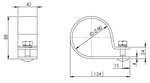 Pipe Clamp, Ø=80 / L=40 mm, M10, ZINC