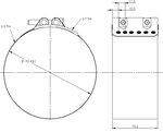 ButtFit Flat Clamp, Ø=152.4 / L=75 mm, INOX