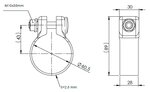 Heavy Duty Clamp for VW, Ø =57.5-60.5 mm, ALU