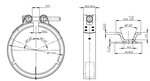 V-Clamp Single Bolt, Ø=88.9 / L=25 mm, INOX