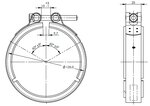 V-Clamp Single Bolt, Ø=101.6 / L=25 mm, INOX