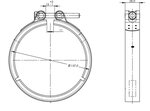 V-Clamp Single Bolt, Ø=114.3 / L=25 mm, INOX