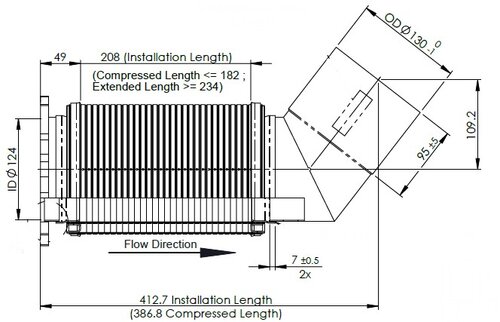 Exhaust Pipe, w. flex D3S for Mercedes