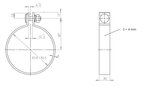 DIN Clamp for Mercedes, Ø=130.5 / L=30 mm, ALU