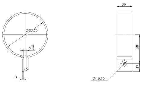 DIN Clamp for Mercedes, Ø=85.5 / L=30 mm, ALU