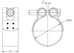 PipeFit Clamp, Ø=63.5 / L=35 mm, INOX