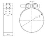 PipeFit Clamp, Ø=88.9 / L=35 mm, INOX