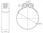 PipeFit Clamp, Ø=101.6 / L=35 mm, INOX