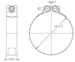 PipeFit Clamp, Ø=139.7 / L=35 mm, INOX