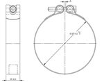 PipeFit Clamp, Ø=152.4 / L=35 mm, INOX