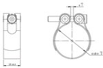 TightFit Clamp for Nissan, Ø=51-54 mm, INOX