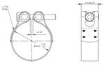 TightFit Clamp, Ø=54-57 mm, INOX