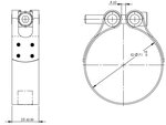 TightFit Clamp, Ø=71-74 mm, INOX