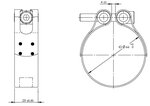 TightFit Clamp, Ø=66-69 mm, INOX