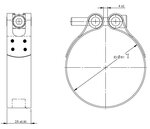 TightFit Clamp for Iveco, Ø=81-84 mm, INOX