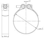 TightFit Clamp for DAF, Ø=91-94 mm, ALU