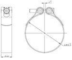 TightFit Clamp for DAF, Ø=90-93 mm, INOX