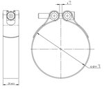 TightFit Clamp, Ø=91-94 mm, INOX