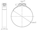 TightFit Clamp for Scania, Ø=122-127 mm, INOX