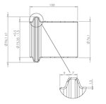 Pipe Connection Male, Ø=76.1 / L=100 mm, INOX