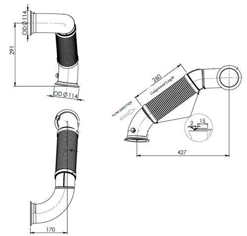 Pipe for VDL