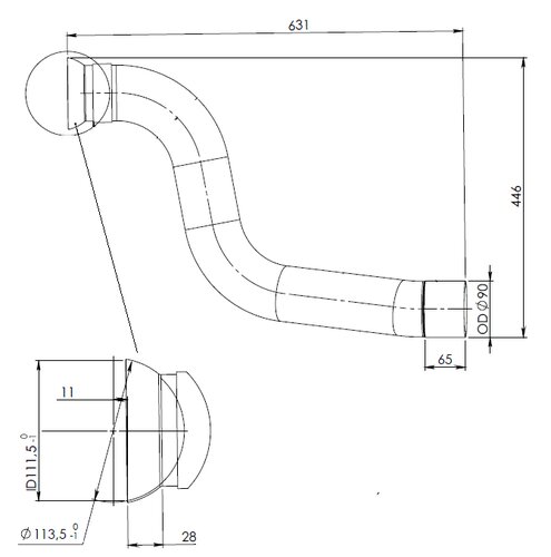 Pipe for Mercedes