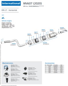 MV607 (2020) - Horizontal, International, Engine: Cummins ISB, EPA 17
