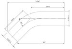 45° Exhaust Bend, OD=101.6 / L=245, ALU