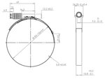 CT Band Clamp for MAN, Ø=83-105 / L=15.8 mm, INOX