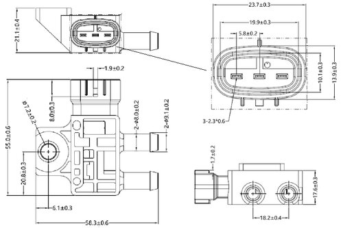 Pressure Sensor, Isuzu