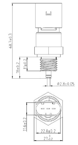 AdBlue® Pressure Sensor, Mercedes