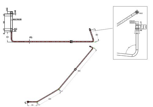 High Pressure Pipe for Scania