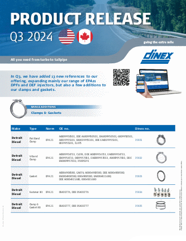 Dinex New parts release Q3 2024