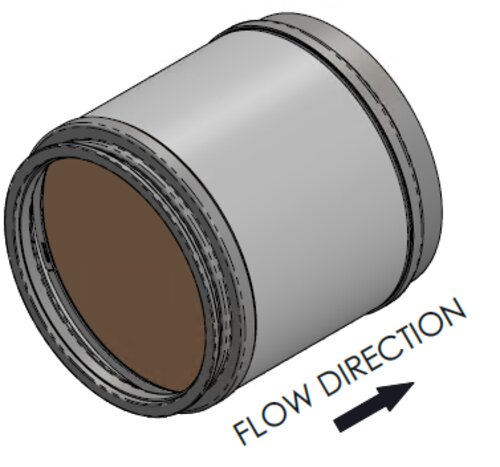 DPF for Detroit Diesel, E-line (No Clamps/Gaskets)