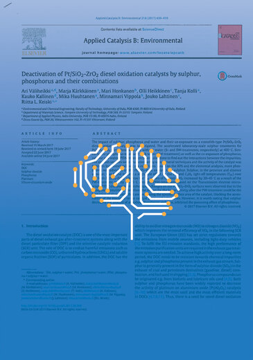 Article - Characterization of Pt-based oxidation catalyst